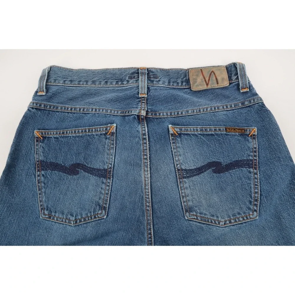 Nudie‎ Jeans Men's Fearless Freddie Shaded Rain Cotton Denim Italy Size 31x32